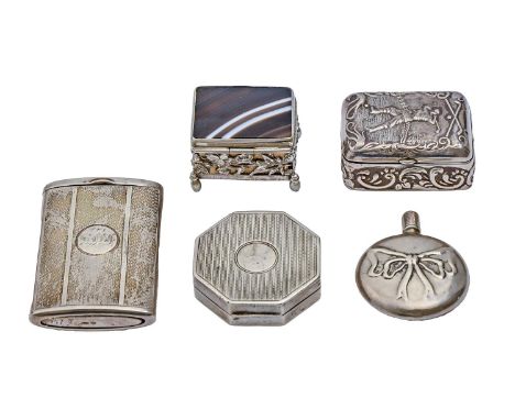 A Continental silver drawer type match case, engine turned, 62mm l, import marked, sponsor’s mark rubbed, London 1926, a silv