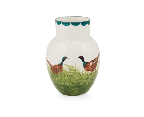A WEMYSS WARE CARAFE 'PHEASANTS' PATTERN, EARLY 20TH CENTURY impressed WEMYSSDimensions:14cm high