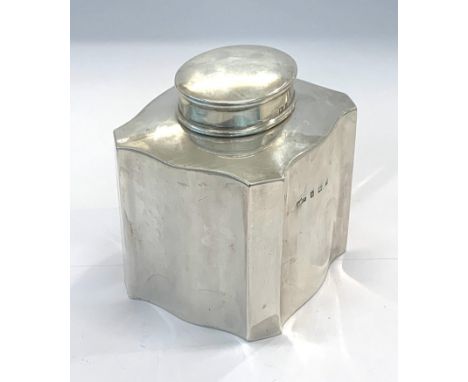 Antique silver tea caddy Birmingham silver hallmarks weight 183g good un-cleaned condition age related marks and wear please 