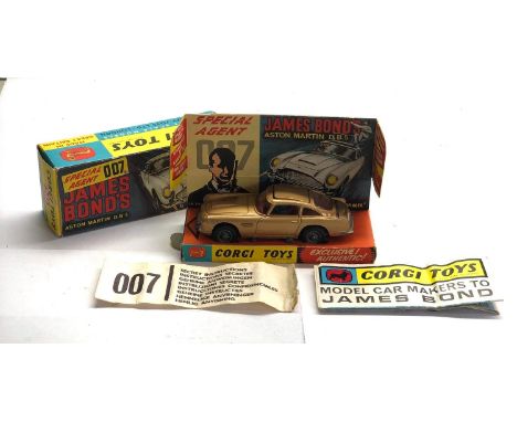 Boxed corgi James Bond Aston Martin D.B.5 all complete in good condition please see images for condition 