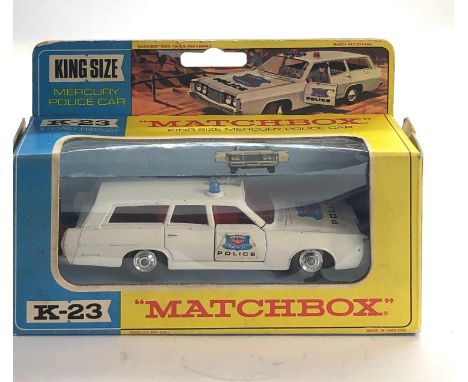 Matchbox Lesney K-23 King size Mercury Police car  boxed please see images for condition 
