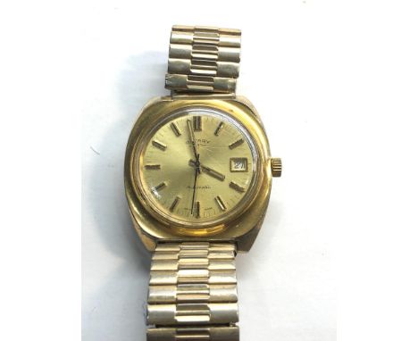 Vintage gents Rotary automatic watch is ticking please see images for condition no warranty given 