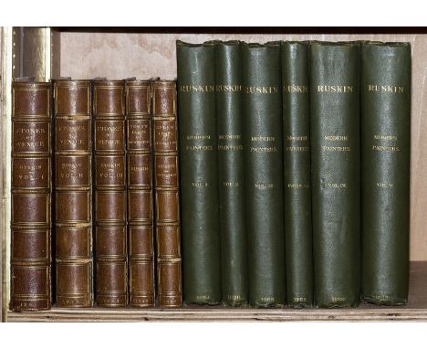 Ruskin (John) The Stones of Venice, 3 vol., first edition, 1851-53; The Seven Lamps of Architecture, first edition, 1849; ano