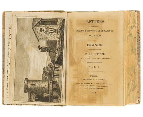 Miller (M.) Letters Written During a Captivity of upwards of Six Years in France, 2 vol. in 1, first edition, engraved fronti