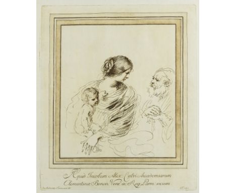 Old master drawings.- Nolli (Carlo, fl. 1752-1770) Twelve prints after drawings by Guercino, Parmigianino, and Francesco Prim