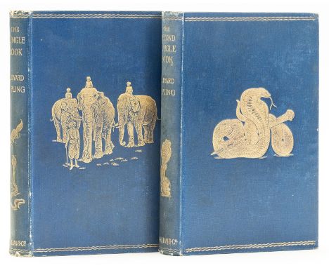 Kipling (Rudyard) The Jungle Book, first reprint, slight shelf lean, light wear to spine ends, 1894; The Second Jungle Book, 