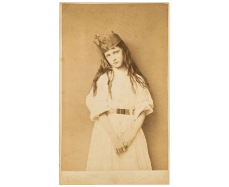 [Dodgson (Charles Lutwidge)], "Lewis Carroll". Xie Kitchin, standing in nightdress and crown, albumen print photograph, mount