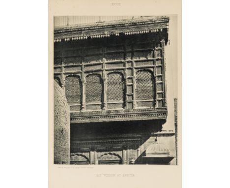 Indian Art.- [De Forest (Lockwood)] Indian Architecture and Ornament, decorative title and 50 photogravure plates, spotting t