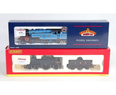 Hornby R2683 Caledonian 4-2-2 engine and tender LMS black 14100, limited edition (M-BM) together with Bachmann 32-875K Fairbu