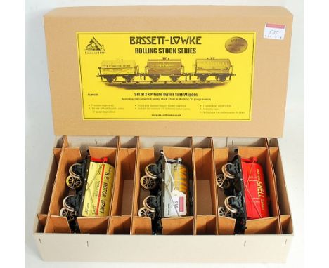 Corgi for Bassett Lowke set of three tank wagons BL99035 Shell, National and BP (NM) (BNM)