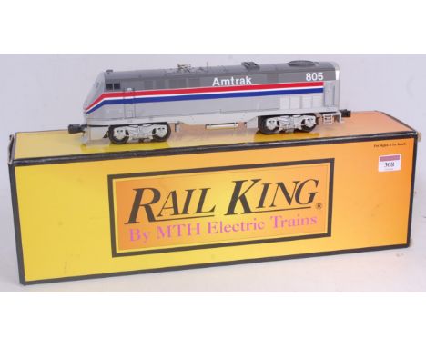 Rail King by MTH Amtrak Genesis diesel loco item No. 30-216--1, silver with red/blue stripes No. 805, with operating instruct