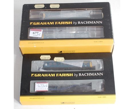 Bachmann (Graham Farish) N gauge BR-blue class 101 three car DMU and class 108 powered twin DMU, both part dismantled for chi