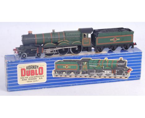 Hornby Dublo EDLT20 3-rail box containing 'Bristol Castle' engine and tender converted for 2-rail running, with instructions 