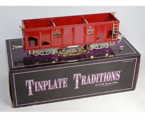 MTH gauge 1 hopper bogie car No. 4006, red oxide colour (M)(BM)