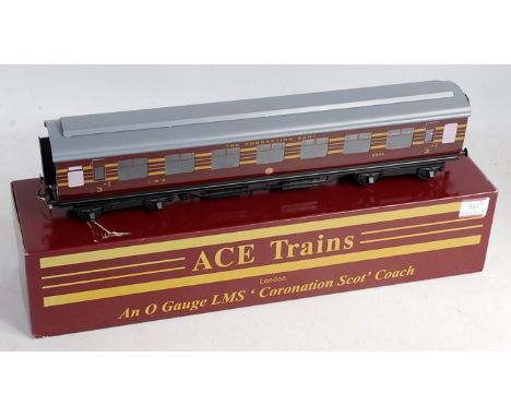 ACE Trains Ltd 'Coronation Scot' coach set C/28/B maroon with gold stripes, running Nos. Open 1st 7507, Open 3rd 8961, Corr b