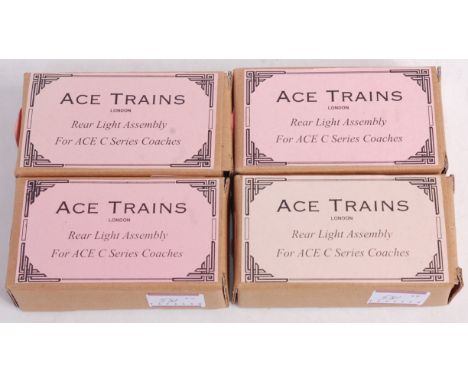 ACE trains RL/1 rear light accessories for Series C coaches, 3 complete and one bogie frame only