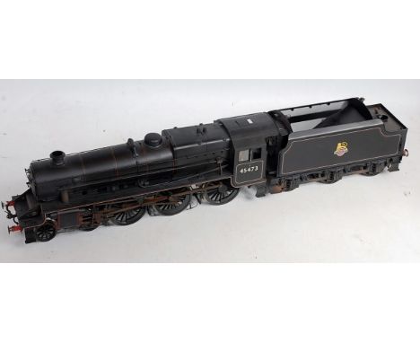 Bachmann by Finescale Gauge 1 Brass Co. Finescale 4-6-0 black 5 No 45473 loco and tender BR matt black, electric can motor fo