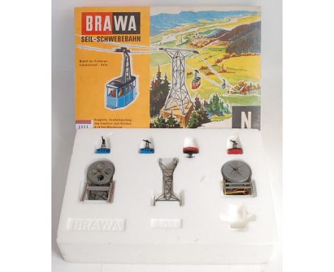 A Brawa N Gauge Cable Car Set appears complete and with instructions (G-BG)