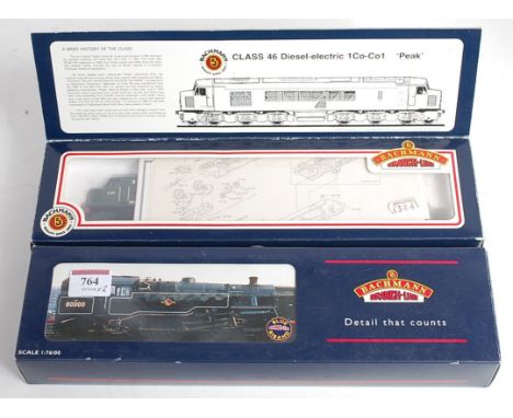 Bachmann 32-355 BR lined black Standard Class 4MT tank engine (G-BG) and 31-077 BR green Type 4 Peak diesel class 46 No. D193