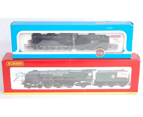 A Hornby R2231 BR lined green 'Duchess of Rutland' engine and tender (G-BFG) together with Airfix BR black Fowler class 4F go