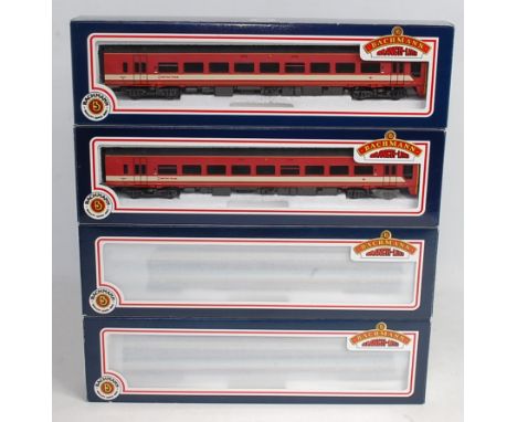 Two Bachmann Class 158 2-car DMUs: Ref. 31-502 WYPT West Yorkshire Metro livery and 31-500A Regional Railways livery, both (N