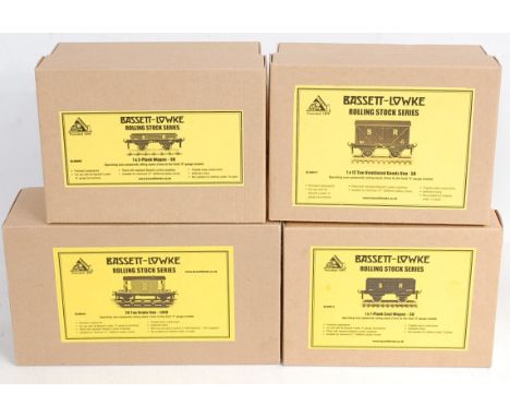 Corgi for Bassett Lowke four wagons SR 3-plank BL99066, SR 7-plank coal BL99074; SR12 ton ventilated BL99077 and LNER goods b