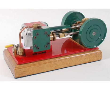 Scratch-built from machined components horizontal steam engine (mill type), single cylinder, 1.5'' stroke 1.5'' bore, slip ec