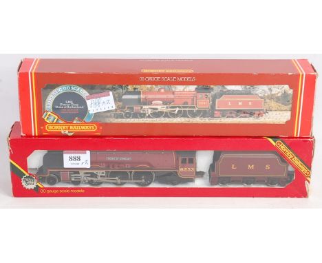 Hornby R066 LMS maroon 'Duchess of Sutherland' engine and tender (G-BG) and R311 Duke of Sutherland also LMS maroon (G-BG)