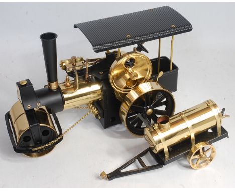 A Wilesco D366 dampfwalzen steam roller 'Old Smoky', finished brass and black, with accessories, sold with A386 brass water b