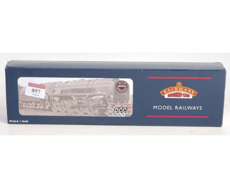 A Bachmann 32-855 BR black class 9F engine &amp; tender No. 92249 double chimney 1B type tender, with instructions, DCC ready