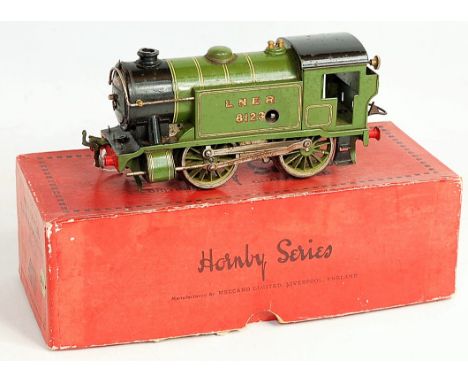 Hornby 1931-5 No 1 special tank loco LNER No 8123 lighter green, eight boiler bands, corrosion spotting to roof, boiler handr