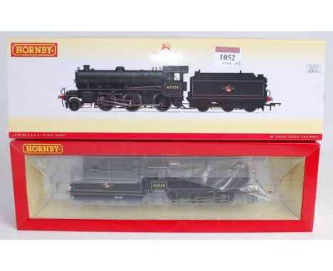 A Hornby R3305 BR black early crest factory weathered class K1 engine and tender missing one tender buffer and headstock (G-B