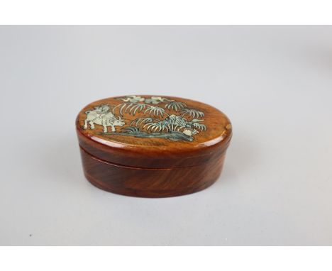 Inlaid mother of pearl trinket box