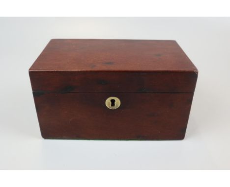 Small mahogany tea caddy