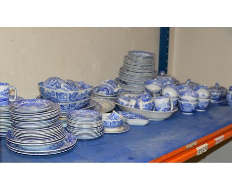 LARGE QUANTITY OF SPODE BLUE &amp; WHITE TEA &amp; DINNER WARE     