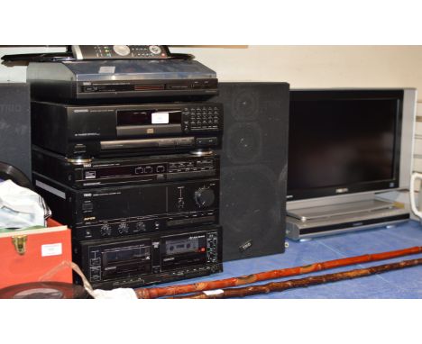 TWIN SPEAKER HIFI SYSTEM, SMALL LCD TV &amp; DVD PLAYER     