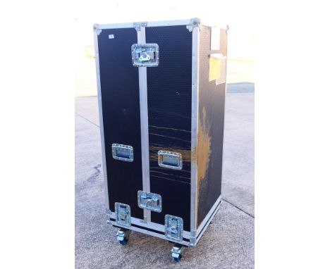 A professional flight case, raised on castors, approximately 150 cm x 67 cm x 60.5 cm.
PLEASE NOTE ITEM MUST BE COLLECTED BY 
