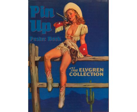 Hardcover piece includes glossy full-color images. First of its kind, featuring selected collection of Elvgren's paintings wh