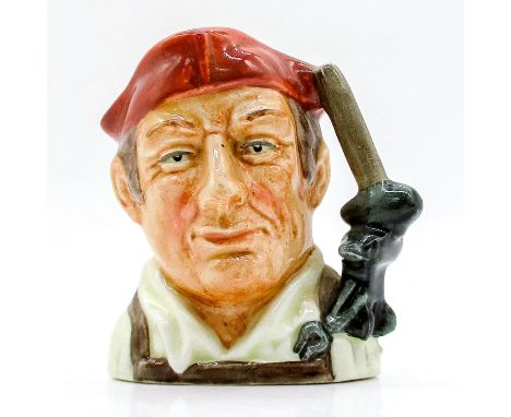 Salmon hat; white shirt; light brown apron.Series: Characters from Williamsburg. Royal Doulton backstamp. Artist: David B. Bi