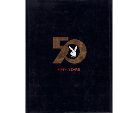 First book is a 50 Year Anniversary Issue and contains 464 pages (12"H x 9.5"W). Second book is entitled 50 Years of Playboy 