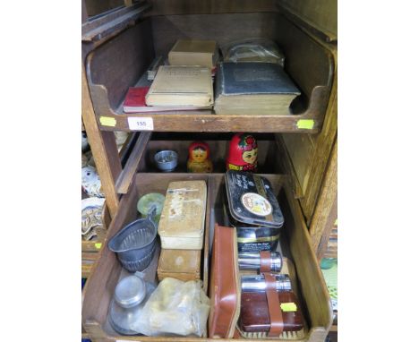 A 1940s brass directional lantern, a set of kitchen scales, a Bavarian pipe, various books and other collectable items (4 tra