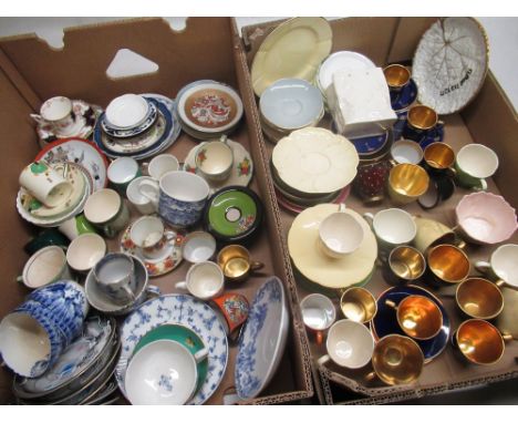 Assorted Carlton Ware coffee cans, tea cups, saucers, and other miscellaneous coffee cans, tea cups and saucers by assorted m
