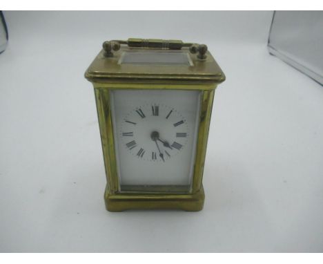 Early C20th French carriage clock timepieces with message and monogram dated 1926 