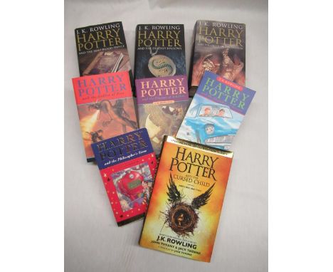 Three hard back Harry Potter first editions including Order of the Pheonix, Harry Potter and the Half Blood Prince, Harry Pot
