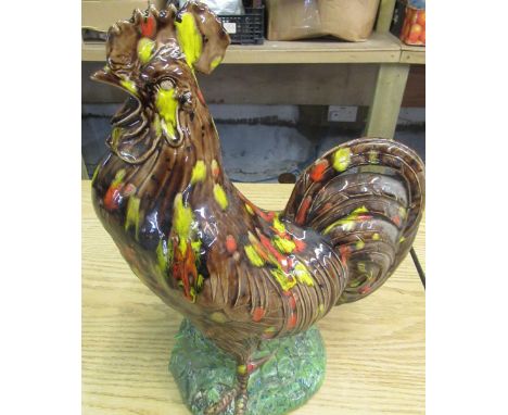 Large ceramic cockerel, H42cm 