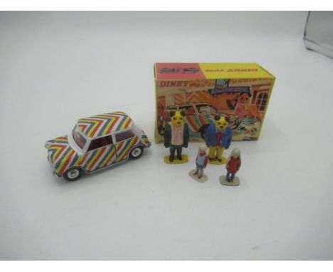 Dinky Toy No.107 Stripey The Magic Mini, boxed and four metal figures 