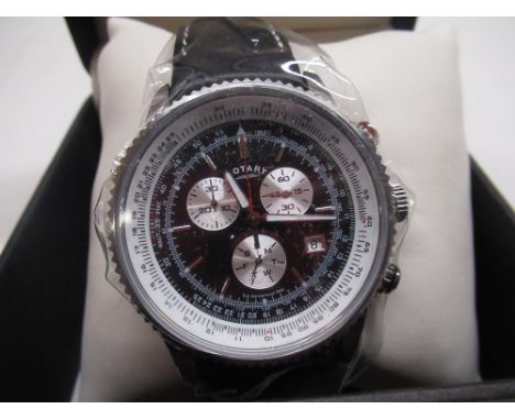 Rotary Chronospeed quartz chronograph type wristwatch with date complete with box, instructions, and guarantee (unused) 