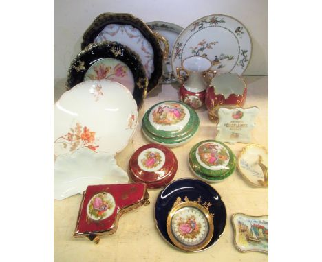Collection of Limoges France decorative plates, trinket dishes and vases including Frank Haviland designs, D&amp;C, R. Delini