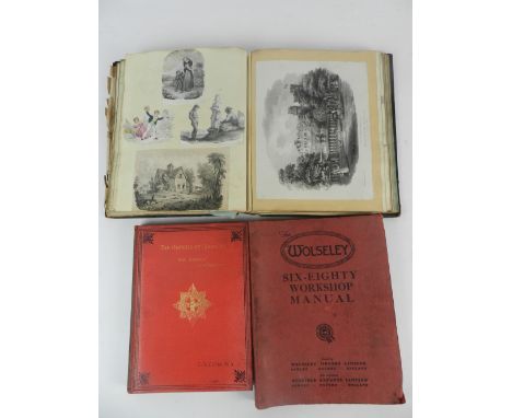 VICTORIAN SCRAP ALBUM, with ELVIN, A Hand-Book of the Order of Chivalry, War Medals and Crosses, 4to 1892, covers marked. Wit