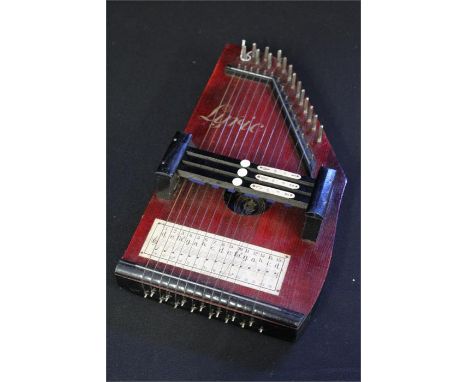 Cased vintage German Autoharp/Zither, with instruction booklet